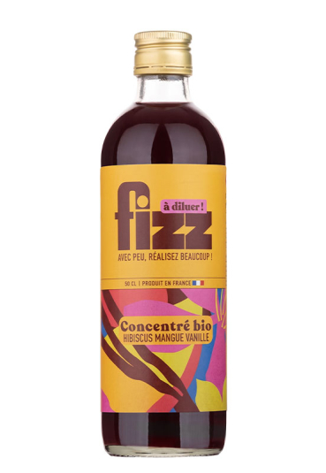 CONCENTRÉ HIBISCUS MANGUE VANILLE BIO ÉQUITABLE À DILUER