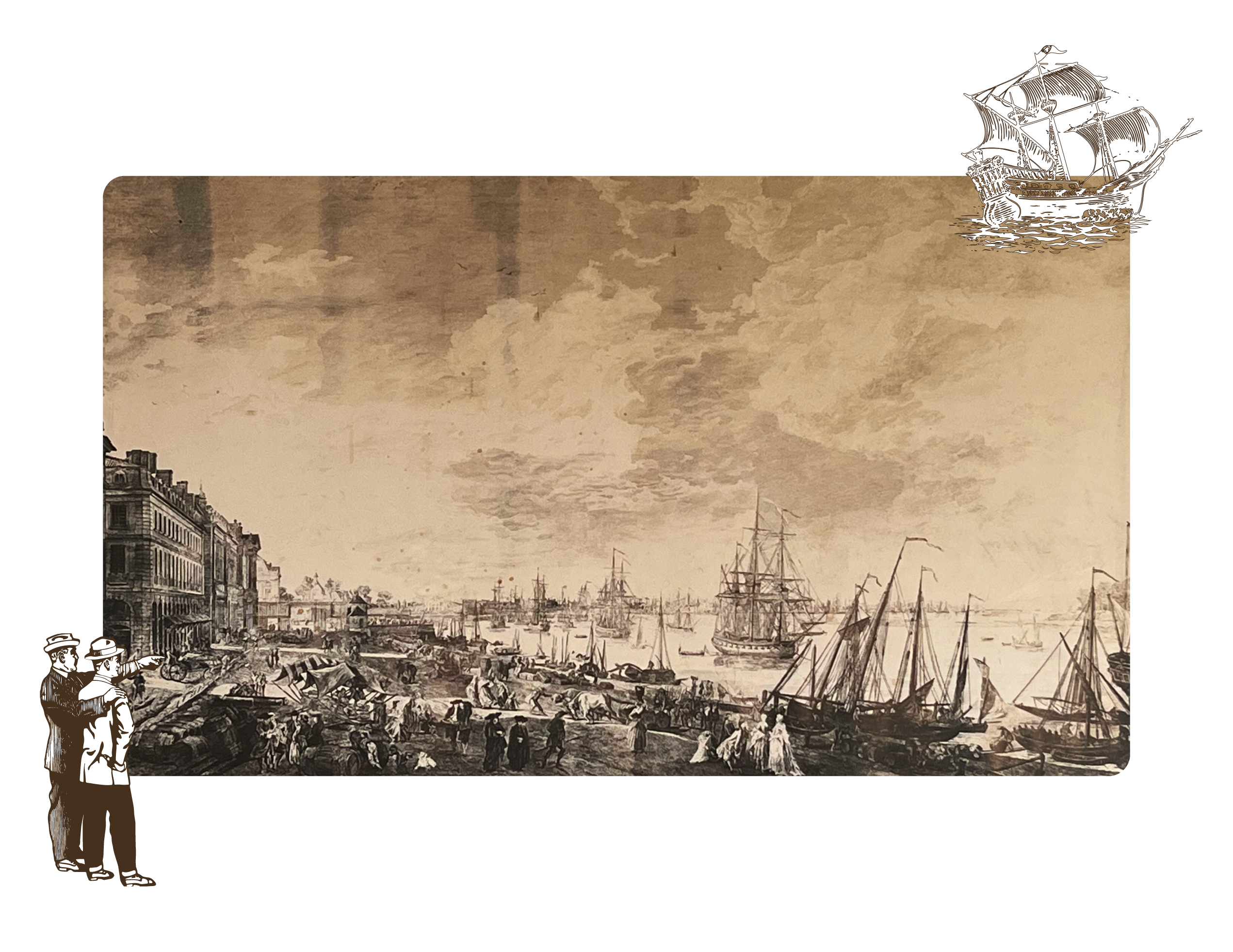 Illustration port Bordeaux vente boissons